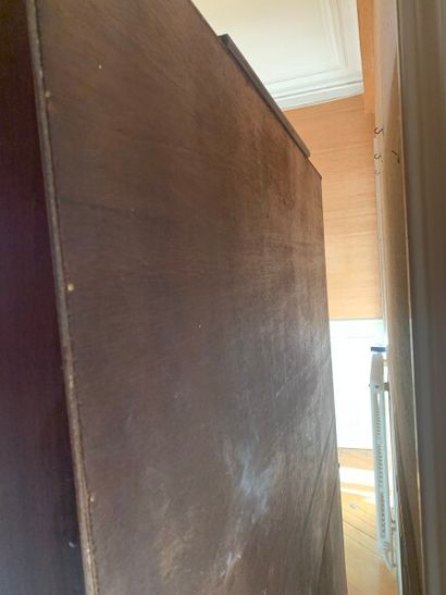 Mahogany bookcase, the upper part glazed,...