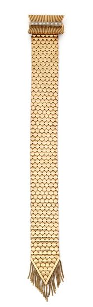 Bracelet ceinture en or jaune, le ruban en...
