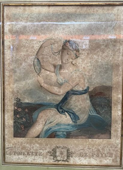Lot de pièces encadrées, gravures, dessins,...