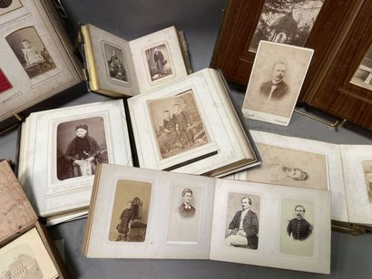 Lot d'albums photographiques anciens