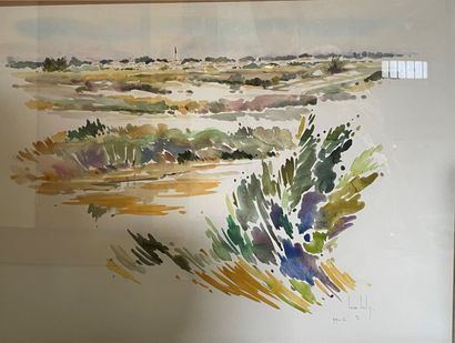 Ecole XX°siècle, 7 oeuvres du même artiste

-Plage...