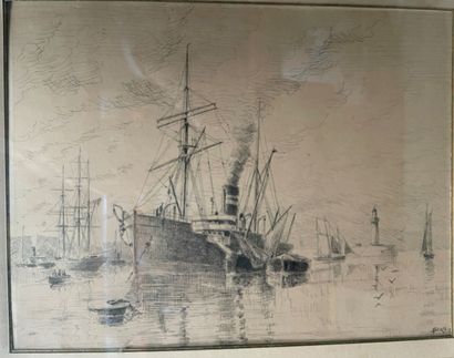 Lot de pièces encadrées : tableau, gravures,...