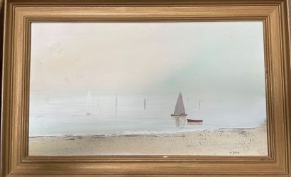 Ecole XX°siècle, 7 oeuvres du même artiste

-Plage...