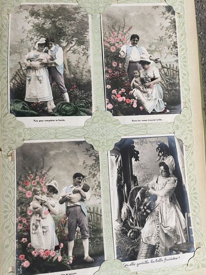 Lot d'albums photos anciens 

et petite collection...