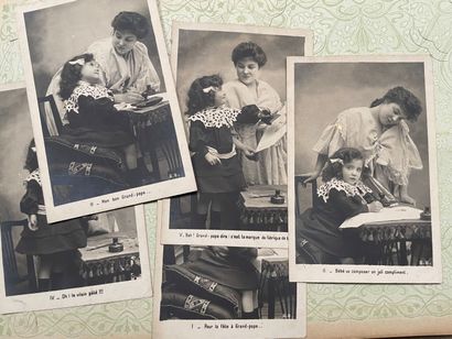 Lot d'albums photos anciens 

et petite collection...
