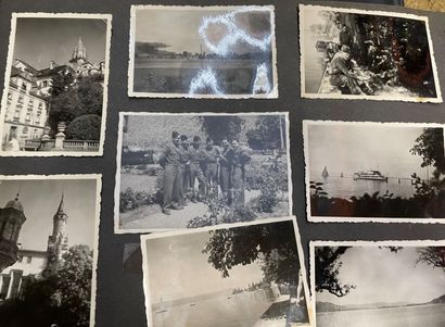 Lot d'albums photos anciens 

et petite collection...