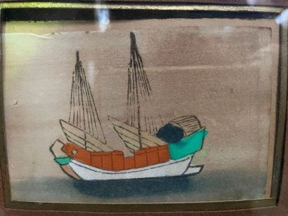 Set of twelve Chinese gouache paintings on...
