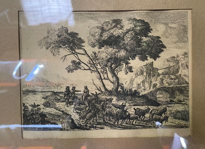 Lot de tableau, gravures, dessin. 
On joint:...