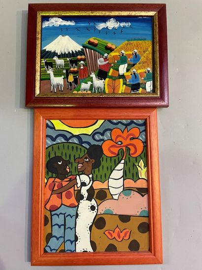 Lot de tableaux de l'Ecole haïtienne con...