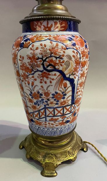 Three Chinese porcelain vases decorated with...