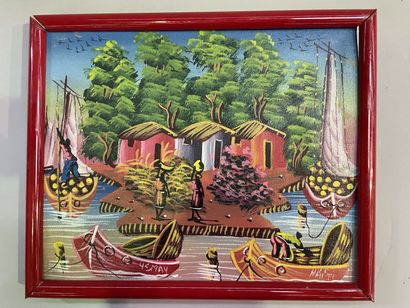 Lot de tableaux de l'Ecole haïtienne con...