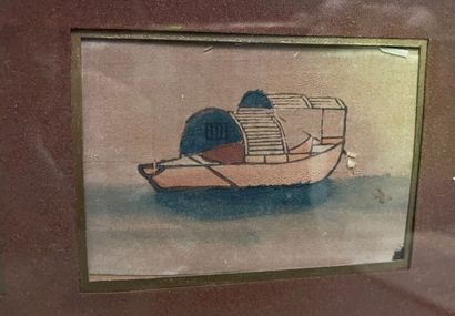 Set of twelve Chinese gouache paintings on...