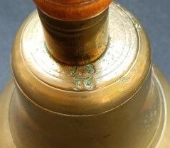 Bronze Air Raid Precautions (ARP) bell.
British...