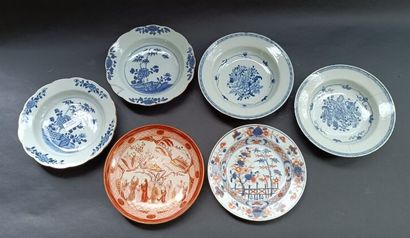 Set of porcelain plates and soup plates....
