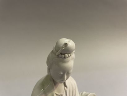 Seated guanyin in porcelain.
China, early...