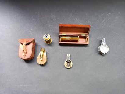 Lot of surveyor's instruments, in bronze...
