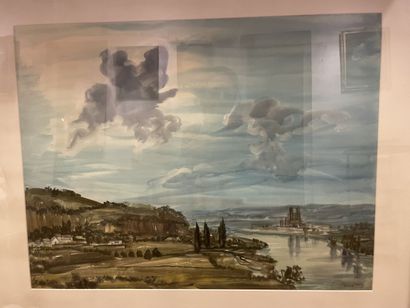 Albert DECARIS (1901 - 1988)
Paysage au fleuve...