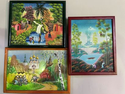 Lot de tableaux de l'Ecole haïtienne con...