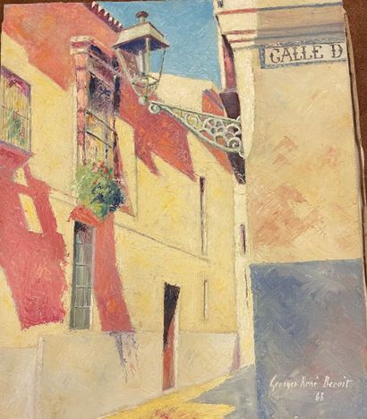 Georges-René BENOIT (XXe siècle) 
Lot d'oeuvres...