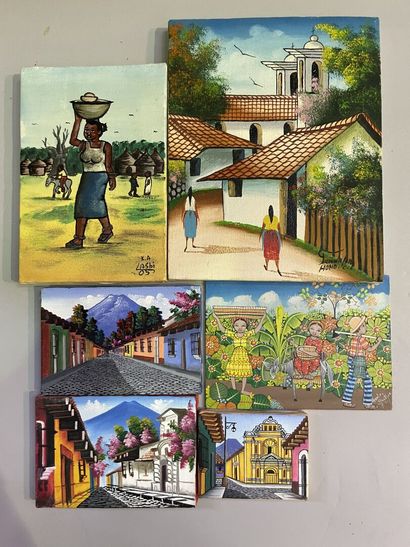 Lot de tableaux de l'Ecole haïtienne con...
