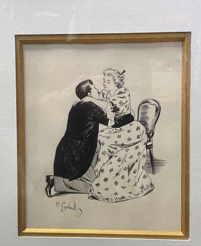Henry GERBAULT (1863-1930) 

Embrassade 

Dessin...