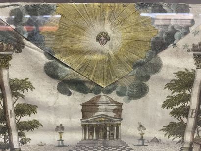 Pocket of apron of free mason in printed...