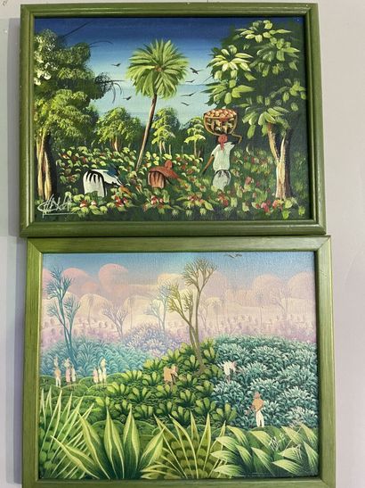 Lot de tableaux de l'Ecole haïtienne con...