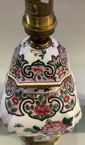 Three Chinese porcelain vases decorated with...