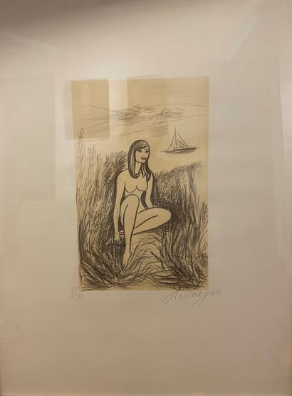 Louis TOUCHAGUES (1893-1974)
Nu au bateau
Estampe...