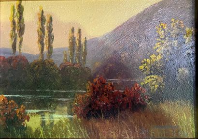 Lot de tableaux, aquarelle, lithographie...