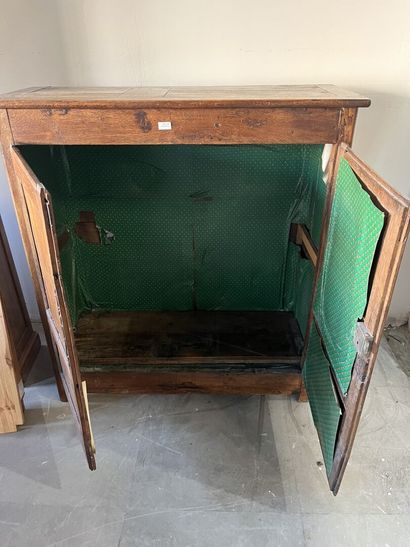 Two doors sideboard in fruitwood. 
Period...