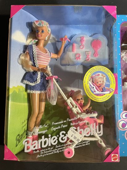 Set of three Mattel Barbie dolls, two models...