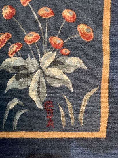 Tapestry in the taste of Aubusson
Harp player
monogram...