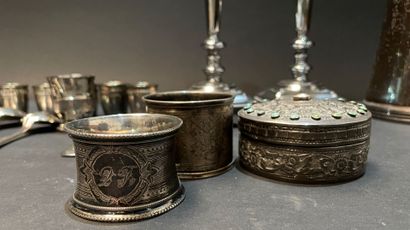 Lot of silver plated metal including: pourers,...