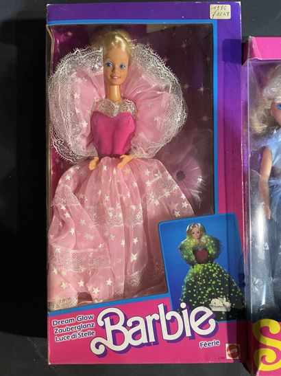 Set of four Mattel Barbie dolls from the...