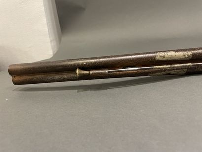 Percussion rifle and snap hook, one with...
