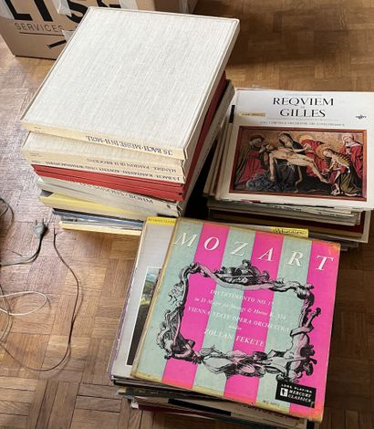 Collection of classic vinyl records.
3 b...