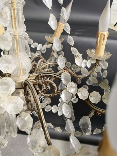 Gilt bronze chandelier with eight lights...