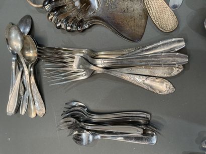Lot of silver plated metal: part of a coffee...