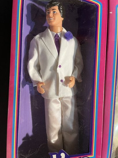 Two Mattel Barbie dolls, Ken and Barbie Crystal...