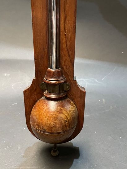 Mahogany barometer thermometer
England, 19th...