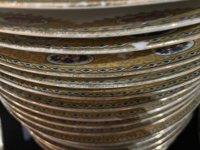 Limoges porcelain dinner service decorated...