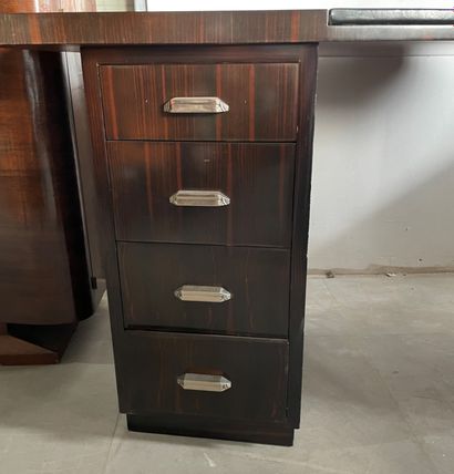 Lot of furniture including a half-moon desk,...