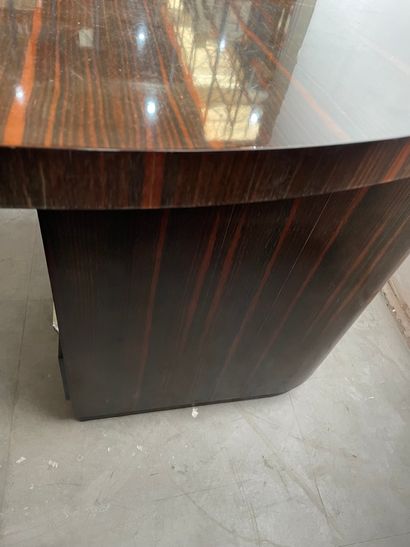 Lot of furniture including a half-moon desk,...