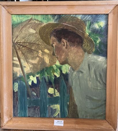 Modern school
The man with the hat
Oil on...