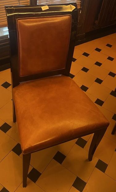 Lot of furniture including a half-moon desk,...