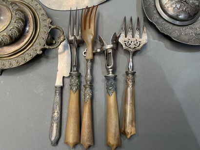 Lot of silver plated metal: part of a coffee...
