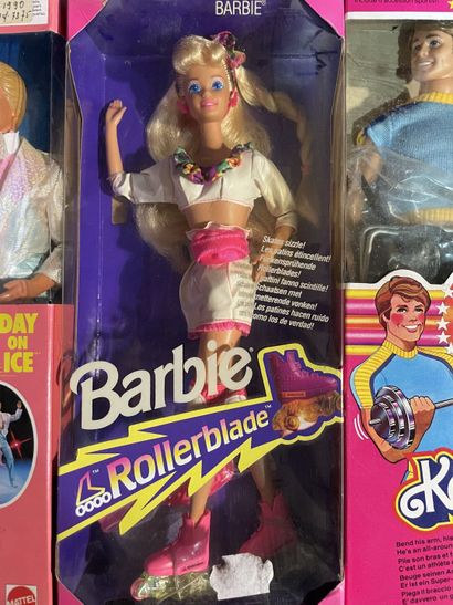 Set of five Mattel Barbie dolls: a 