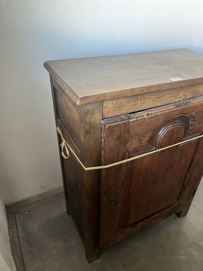 Two doors sideboard in fruitwood. 
Period...