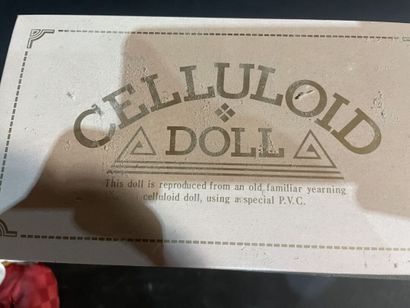 Lot of five dolls: one porcelain doll, original...